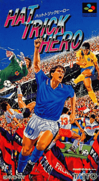 Hat Trick Hero Super Famicom JP box art
